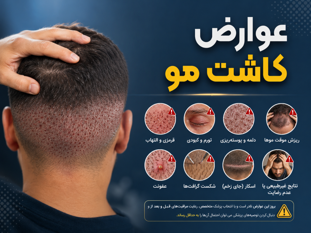 عوارض کاشت مو | کلینیک تخصصی کاشت مو دات کام