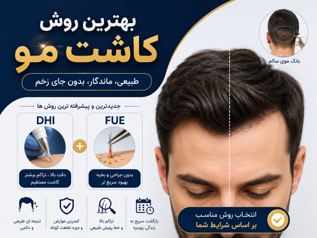 بهترین روش کاشت مو | کلینیک تخصصی کاشت مو